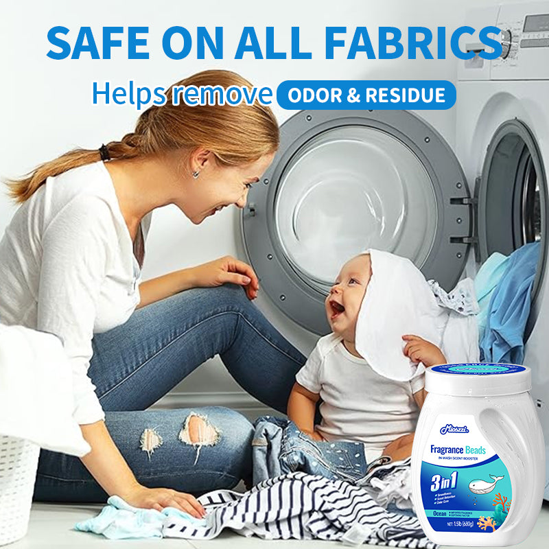 1、1.5lb large barrel, suitable for home use, large quantity and affordable.
2、Smooth, fragrance and color protection in one.
3、Effectively prevent clothes from clumping, remove static electricity, and help clothes restore their natural elasticity and skin-friendly softness.
4、The sea breeze fragrance created by the collision of cedar and amber keeps the clothes fragrant.
5、Suitable for all washing machines and safe for all fabrics.