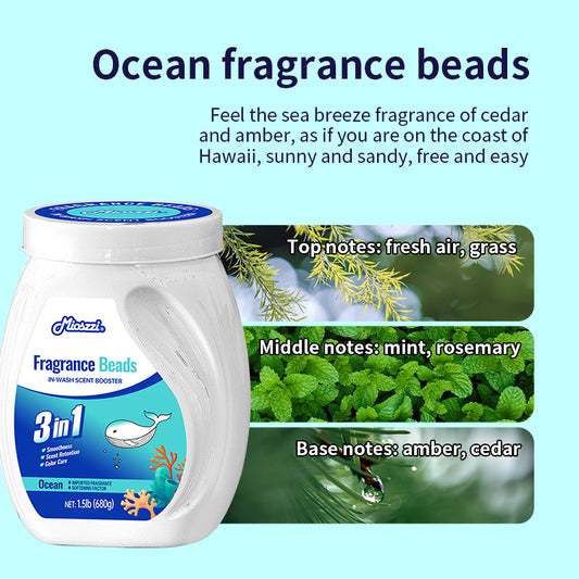 1. Soften, retain scent and protect color in one.
2. Use laundry scent beads to effectively prevent fabric damage.
3. Effectively remove sweat and oil smoke odors that are difficult to remove.
4. Suitable for all clothing, including towels, sportswear and pajamas.
5. Use deodorant beads to refresh body odor, restore natural fragrance, and keep a good mood all day long.