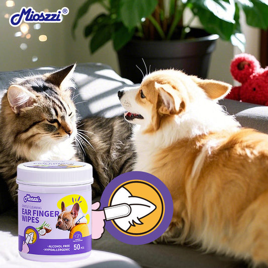 Mioszzi Pet Finger Wet&nbsp;Wipes - make pet cleaning easier and more caring!