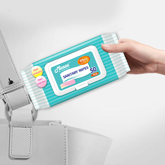 Mioszzi sanitary wet wipes have double-layer sealed packaging, so there is no need to worry about leakage. They are travel-friendly wipes.