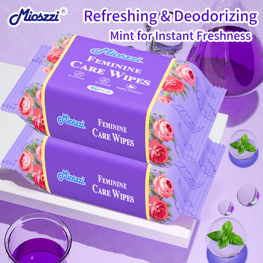 "Are the ingredients in Mioszzi feminine wipes gentle? Can sensitive skin use them long-term?"**