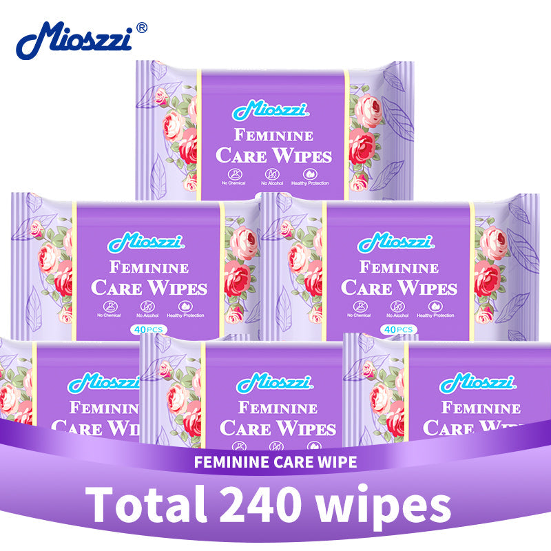 What are the differences and advantages of Mioszzi feminine wipes compared to regular feminine sprays or washes?