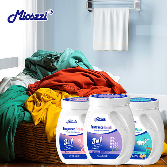Mioszzi fragrance beads are typically added during the rinsing phase of the laundry cycle, allowing for an enhanced scent during the final rinse.