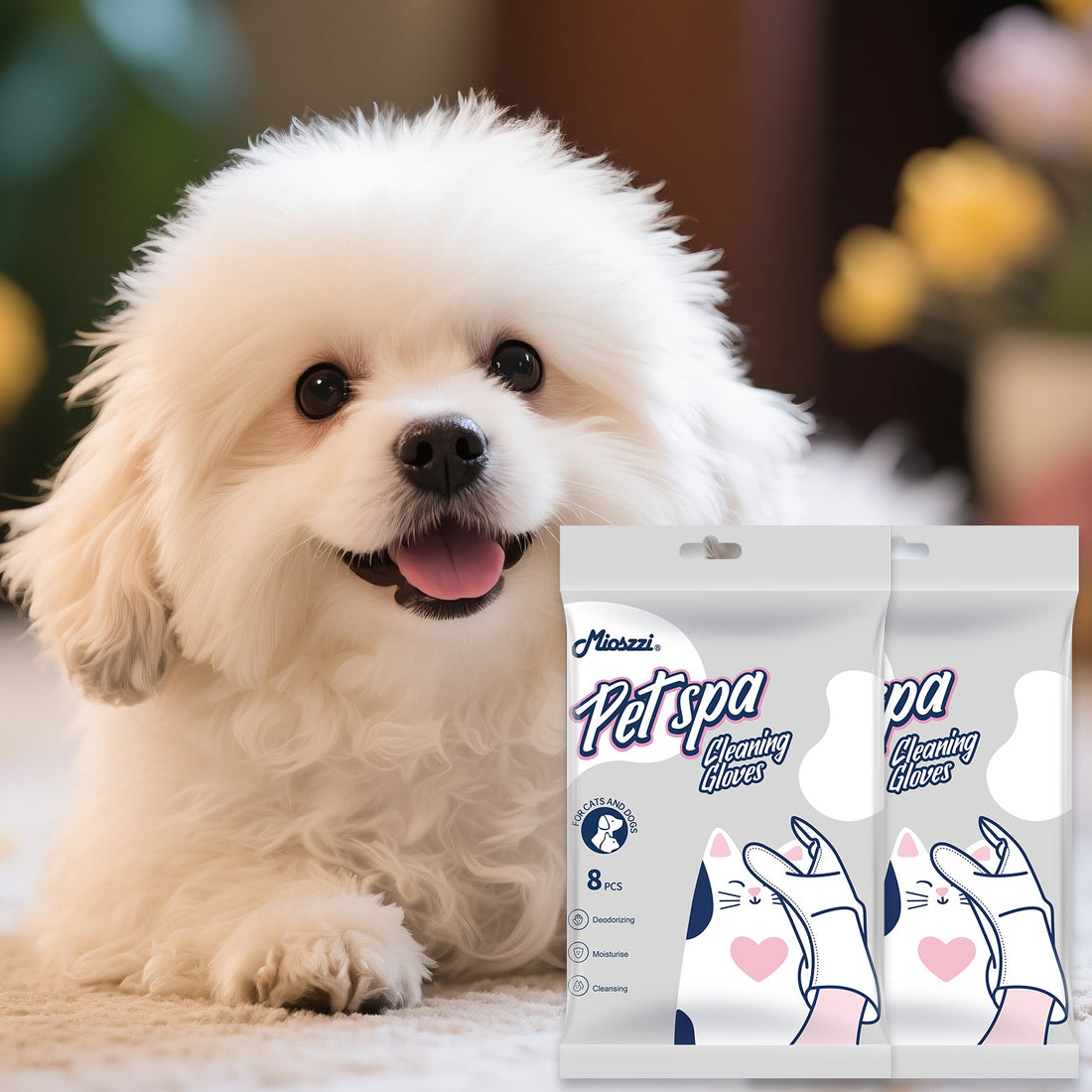 Mioszzi Pet Cleaning Gloves: Ideal for cleaning other parts of your pet’s body