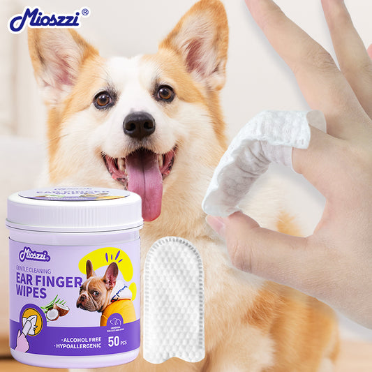 Mioszzi Pet Finger Cleaning Wipes, which are added with aloe leaf extract, tea tree oil, coconut oil and vitamin E, are gentle and cleansing wipes that moisturize the skin while cleaning and deodorizing ears, eyes, paws, buttocks and body. 