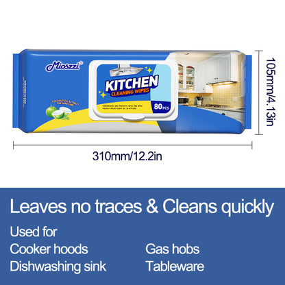 6 Packs Special Package Mioszzi Kitchen Cleaning Wet Wipes Quickly Dissolve Limescale & Soap Scum Bleach-free Non-irritating Formula Gentle and Gentle on Hands Thickened Material Deep Cleaning Must-have for Bathroom Renovation Multi-surface Cleaning Wipes
