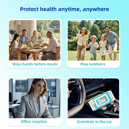 1. Selected formula, no harsh chemicals, skin-friendly wipes.

2. Suitable for wiping the body and private parts to eliminate odors.

3. Bathroom cleaning, removes 99.9% of allergens on the surface.

4.Kills bacteria and germs, cleans open wounds and surrounding skin, and reduces pain and chance of infection.

5. Pet-friendly cleaning and disinfecting wipes.

6. High-quality non-woven fabric, soft, absorbent, and not easy to tear.