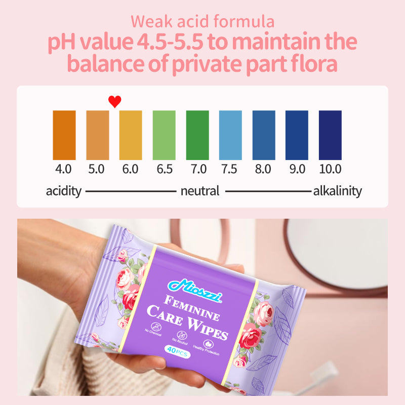 1. EDI-purified water is the main ingredient, soothing and moisturizing the skin.

2. Gentle and safe, does not contain preservatives and alcohol, and is friendly to sensitive skin.

3. Hypoallergenic formula, gentle and non-irritating.

4. Multi-purpose wipes, suitable for cleaning during menstruation and after long activities.

5. 40 pieces of small package design, convenient for travel.