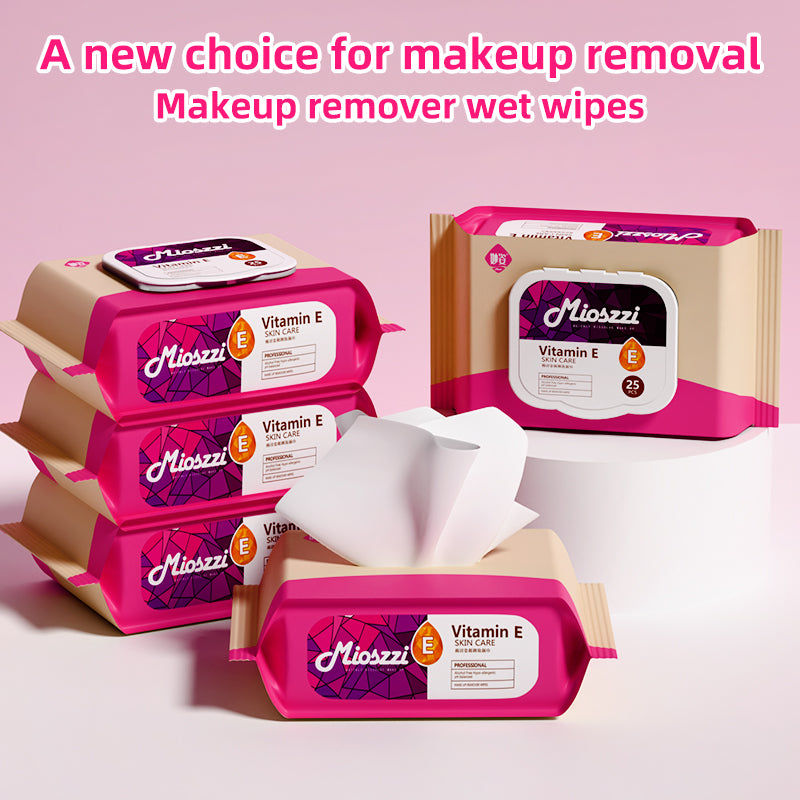 1. Makeup remover wipes that easily remove eye, face and neck makeup.

2. Alcohol-free, effectively reducing irritation to the skin.

3. Gentle formula with hyaluronic acid to moisturize and condition the skin.

4. Disposable large-size daily facial makeup remover wipes.

5. Suitable for people with neutral, mature and acne-prone skin.