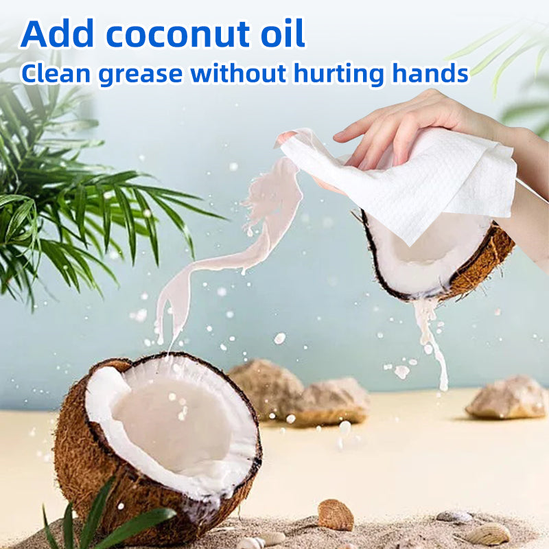 1. Alcohol-free formula to reduce skin irritation.

2. Strong cleaning power to remove stubborn stains and daily dirt.

3. Multipurpose wipes to clean and restore car interiors, home and office surfaces.

4. Coconut scented kitchen cleaning wipes, designed to remove grease and oil.

5. High quality non-woven fabric, will not leave streaks, stains or lint when wiping.