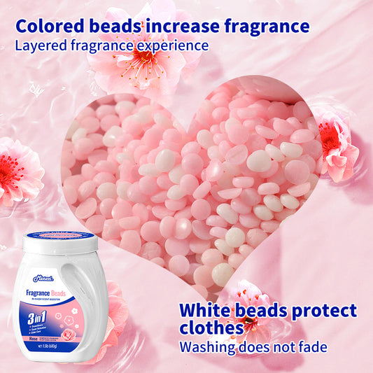 1. The fragrance enhancement beads can effectively remove room odors and musty odors.

2. The laundry fragrance enhancement beads can be used as an air freshener.

3. Air freshener and home fragrance for the house, car or office.

4. Friendly material formula, pet-friendly, safe for home use.

5. 1.5 lbs large barrel, suitable for home use, large quantity, affordable price.