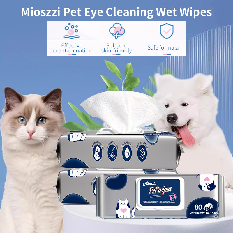 1. Natural organic ingredients, gentle plant formula, care for the health of pets.
2. Wipes can remove loose hairs and dirt for quick cleaning.
3. Wipe away environmental allergens or irritants to reduce dog dander well.
4. The added witch hazel extract can moisturize dry skin without rinsing, which is convenient and hygienic.
5. Universal wipes for puppies and large dogs.