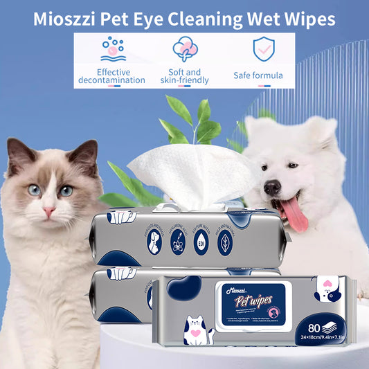 1. Natural organic ingredients, gentle plant formula, care for the health of pets.
2. Wipes can remove loose hairs and dirt for quick cleaning.
3. Wipe away environmental allergens or irritants to reduce dog dander well.
4. The added witch hazel extract can moisturize dry skin without rinsing, which is convenient and hygienic.
5. Universal wipes for puppies and large dogs.