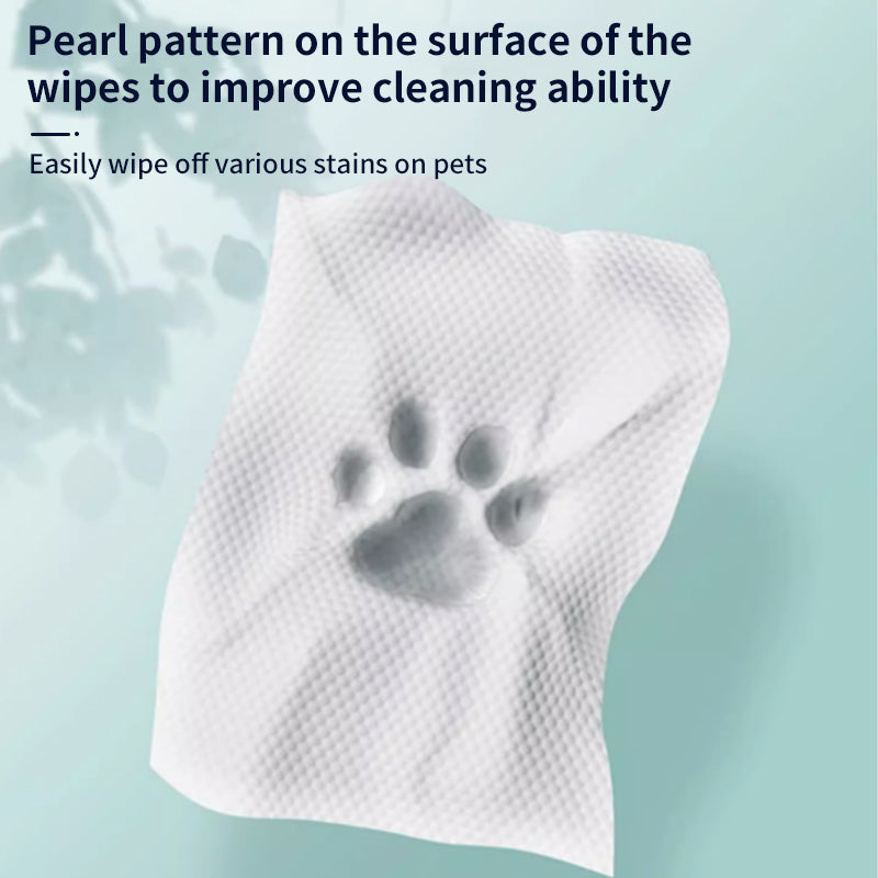 1. Natural organic ingredients, gentle plant formula, care for the health of pets.
2. Wipes can remove loose hairs and dirt for quick cleaning.
3. Wipe away environmental allergens or irritants to reduce dog dander well.
4. The added witch hazel extract can moisturize dry skin without rinsing, which is convenient and hygienic.
5. Universal wipes for puppies and large dogs.