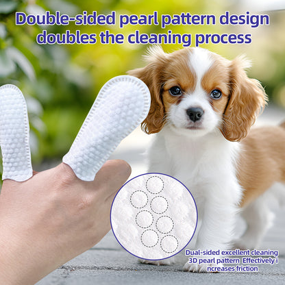 1、Mioszzi ear finger wipes for dogs , cats and other small animals.

2、Gently remove ear wax, debris, sooths and deodorizes , relieve ear itching and inflammation.

3、Diversity of usage，can be used to clean ears, teeth and around eyes.

4、All natural ingredients, alcohol free ,gentle and non-irritating, protecting the health of pets.

5、Wider and larger finger sleeve, pearl pattern design, cleans more thoroughly.