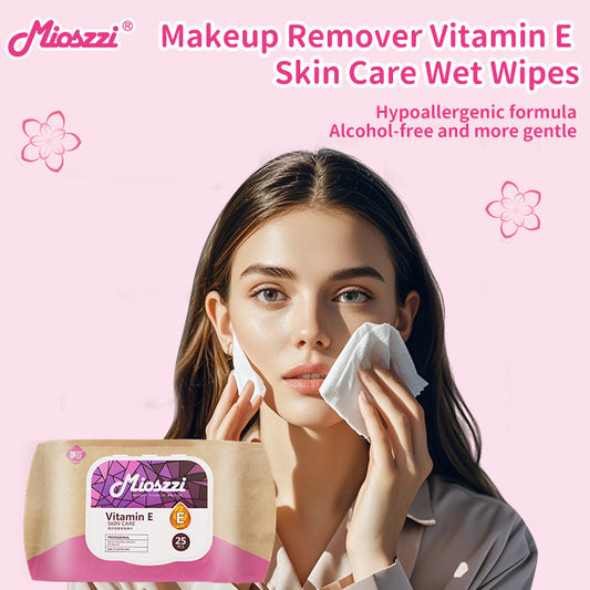 1. Easily remove makeup, sweat and oil. Keep skin clean and comfortable without rinsing.

2. Suitable for a wide range of people, both men and women can use it.

3. The newly upgraded formula is made of mild cleansers, purified water and skin-friendly ingredients such as vitamin E.

4. Oil-free, contains hyaluronic acid, gentle exfoliation.

5. Simple and convenient cleansing facial wipes, the best choice when traveling or too tired.