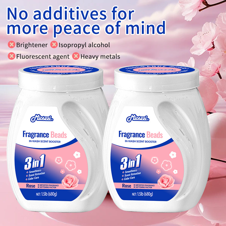 1. Smooth, fragrance retention, and color protection in one.

2. Use laundry fragrance beads to effectively prevent fabric damage.

3. It can effectively remove sweat stains that are difficult to remove.

4. Use deodorant beads to enhance freshness and maintain a good mood all day long.

5. Safe for all loads including towels, active wear and children's sleepwear.