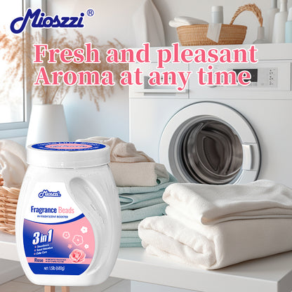 1. Laundry fragrance beads using deodorant technology effectively decompose odor molecules.

2. Microcapsule blasting technology allows clothes to retain fragrance for a long time.

3. Deodorant beads used for clothes can effectively remove sweat stains that are difficult to remove.

4. Effectively soften fabrics, anti-static to prevent clothing from clumping.

5. Value pack combination suitable for home use, large quantity and affordable price.