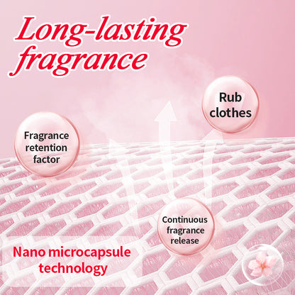 1. Laundry fragrance beads use deodorization technology to effectively decompose odor molecules.

2. Microcapsule blasting technology allows clothes to retain fragrance for a long time.

3. Clothing deodorizing beads can effectively remove sweat stains and body odor that are difficult to remove.

4. Effectively soften fabrics, prevent static electricity, and prevent clothing from clumping.

5. Super value combination pack, suitable for home use, safe and easy-to-melt formula.