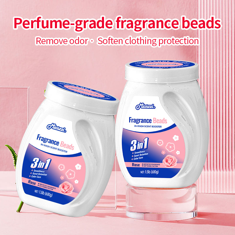 1. Laundry fragrance beads use deodorization technology to effectively decompose odor molecules.

2. Microcapsule blasting technology allows clothes to retain fragrance for a long time.

3. Clothing deodorizing beads can effectively remove sweat stains and body odor that are difficult to remove.

4. Effectively soften fabrics, prevent static electricity, and prevent clothing from clumping.

5. Super value combination pack, suitable for home use, safe and easy-to-melt formula.