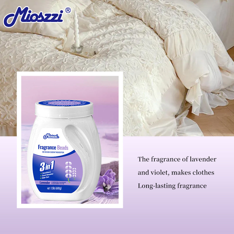 1. Laundry fragrance beads using deodorant technology effectively decompose odor molecules.

2. Microcapsule blasting technology allows clothes to retain fragrance for a long time.

3. Deodorant beads used for clothes can effectively remove sweat stains that are difficult to remove.

4. Effectively soften fabrics, anti-static to prevent clothing from clumping.

5. Value pack combination suitable for home use, large quantity and affordable price.