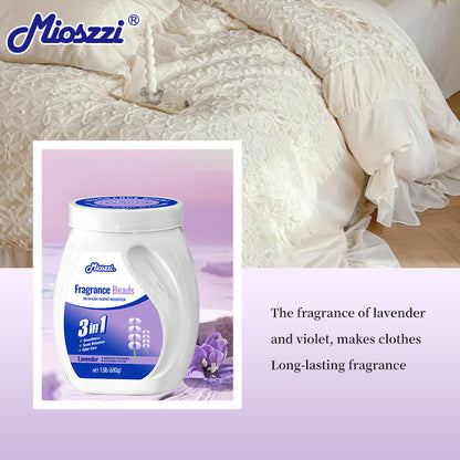 1. Laundry fragrance beads using deodorant technology effectively decompose odor molecules.

2. Microcapsule blasting technology allows clothes to retain fragrance for a long time.

3. Deodorant beads used for clothes can effectively remove sweat stains that are difficult to remove.

4. Effectively soften fabrics, anti-static to prevent clothing from clumping.

5. Value pack combination suitable for home use, large quantity and affordable price.