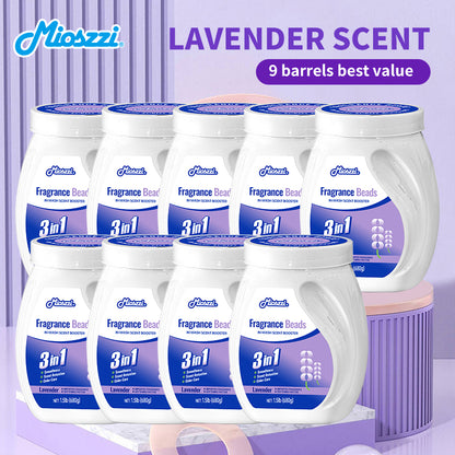 1、1.5lb large barrel, suitable for home use, large quantity and affordable.

2、Smooth, fragrance retention and color protection in one.

3、Effectively prevent clothes from clumping, remove static electricity, and help clothes restore their natural elasticity and softness.

4、The scent of lavender and violet keeps the clothes fragrant for a long time.

5、Suitable for all washing machines and all fabrics.