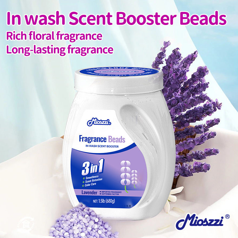 1. Laundry fragrance enhancer beads that can be used as air freshener.

2. Fragrance enhancer beads that effectively remove room odors.

3. Air freshener and home fragrance for house, car or gym.

4. Material-friendly formula, safe for pet families.

5. 1.5 lb bucket, suitable for home use, large quantity and affordable price.