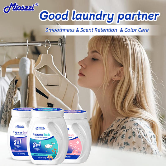 1. Available in three scents: ocean, lavender and cherry blossom, a perfect laundry companion.

2. Laundry fragrance beads using deodorant technology effectively decompose odor molecules.

3. Microcapsule blasting technology allows clothes to retain fragrance for a long time.

4. Deodorant beads used for clothes can effectively remove sweat stains that are difficult to remove.

5. Effectively soften fabrics, anti-static to prevent clothing from clumping.

6. Value pack combination suitable for home use, lar