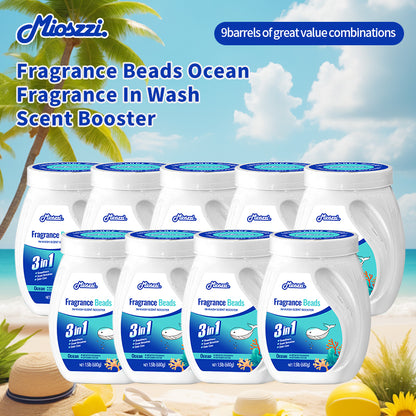 1、1.5lb large barrel, suitable for home use, large quantity and affordable.

2、Smooth, fragrance and color protection in one.

3、Effectively prevent clothes from clumping, remove static electricity, and help clothes restore their natural elasticity and skin-friendly softness.

4、The sea breeze fragrance created by the collision of cedar and amber keeps the clothes fragrant.

5、Suitable for all washing machines and safe for all fabrics.