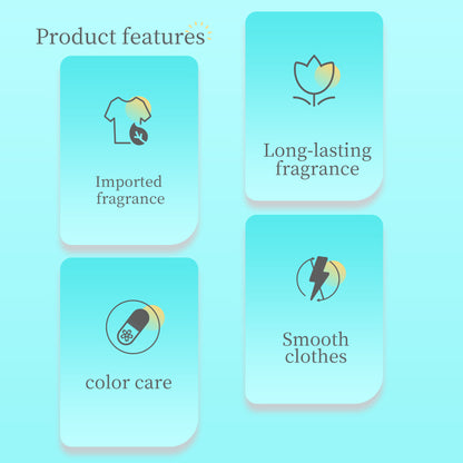 1、1.5lb large barrel for family use, large quantity and affordable.

2、Smoothness、scent retention and color care three effects in one.

3、Effectively prevent the&nbsp;clothing from clumping, remove static electricity and help the clothing to restore its&nbsp;natural elasticity and softness to the skin.

4、The cedar and amber collision of the sea breeze fragrance, makes clothes continue to retain fragrance.

5、Safe on all washing machines and safe on all fabrics.