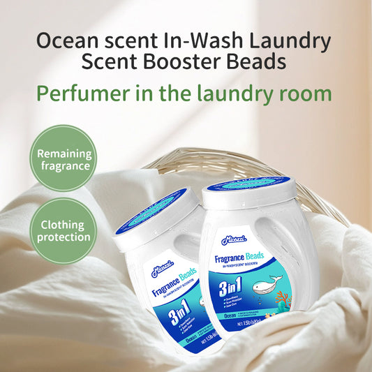 1. Smooth, fragrance, and color protection in one.

2. Clothing deodorizing beads can effectively remove hard-to-remove sweat stains.

3. The sea breeze fragrance produced by the collision of cedar and amber keeps the clothes fragrant.

4. Colloidal particle microcapsule technology keeps the fragrance of clothes for a long time.

5. Effectively prevent clothing from caking and remove static electricity.