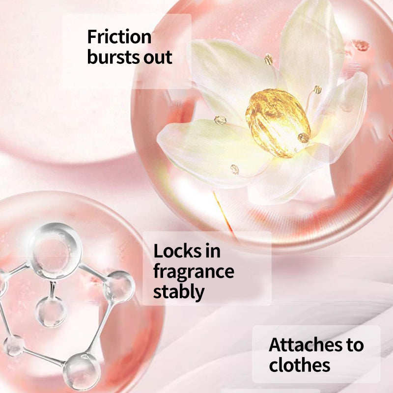 1. Smooth, fragrance, and color protection in one.

2. Clothing deodorizing beads can effectively remove hard-to-remove sweat stains.

3. The sea breeze fragrance produced by the collision of cedar and amber keeps the clothes fragrant.

4. Colloidal particle microcapsule technology keeps the fragrance of clothes for a long time.

5. Effectively prevent clothing from caking and remove static electricity.