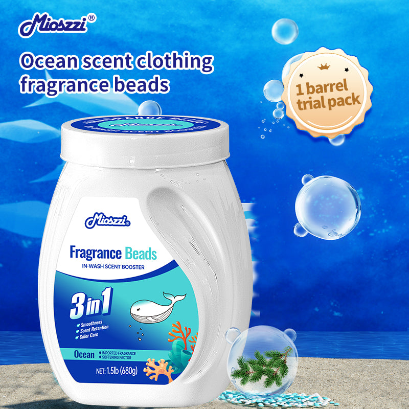 1. Smooth, fragrance, and color protection in one.

2. Clothing deodorizing beads can effectively remove hard-to-remove sweat stains.

3. The sea breeze fragrance produced by the collision of cedar and amber keeps the clothes fragrant.

4. Colloidal particle microcapsule technology keeps the fragrance of clothes for a long time.

5. Effectively prevent clothing from caking and remove static electricity.