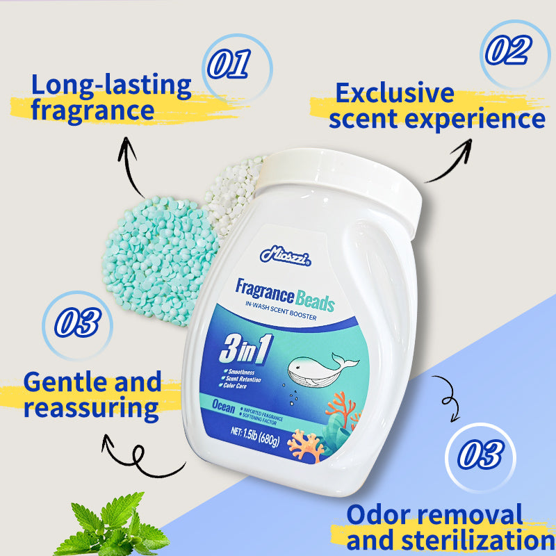 1. Laundry fragrance enhancer beads that can be used as air fresheners.

2. Fragrance enhancer beads that effectively remove room odors.

3. Air fresheners and home fragrances suitable for houses, cars or gyms.

4. Material-friendly formula, safe for pet-friendly families.

5. 1.5 lb barrel, suitable for home use, large quantity, affordable price.