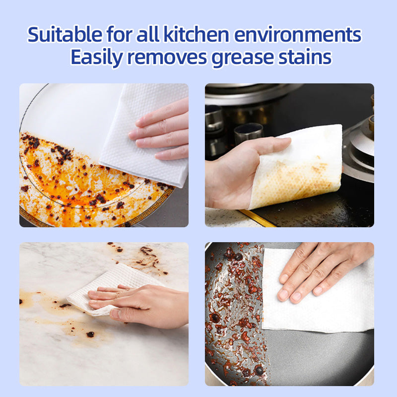 1. An efficient way to remove oil, surpassing traditional rags and degreasers, easily dealing with stubborn oil stains.

2. Effectively removes oil, dirt, and sticky fingerprints on countertops, appliances, and stoves, giving them a clean luster.

3. Contains no bleach and irritants, and gently cares for hands while providing excellent cleaning results.

4. Disposable cleaning wipes, throw away after use, ensuring freshness and hygiene every time you use them.