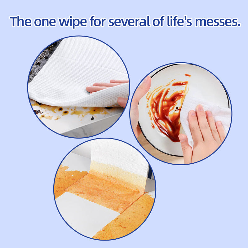 1. An efficient way to remove oil, surpassing traditional rags and degreasers, easily dealing with stubborn oil stains.

2. Effectively removes oil, dirt, and sticky fingerprints on countertops, appliances, and stoves, giving them a clean luster.

3. Contains no bleach and irritants, and gently cares for hands while providing excellent cleaning results.

4. Disposable cleaning wipes, throw away after use, ensuring freshness and hygiene every time you use them.