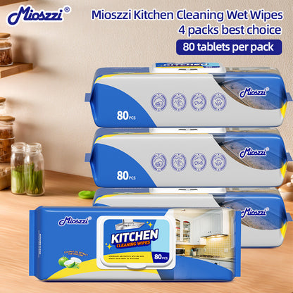 1. An efficient way to remove oil, surpassing traditional rags and degreasers, easily dealing with stubborn oil stains.

2. Effectively removes oil, dirt, and sticky fingerprints on countertops, appliances, and stoves, giving them a clean luster.

3. Contains no bleach and irritants, and gently cares for hands while providing excellent cleaning results.

4. Disposable cleaning wipes, throw away after use, ensuring freshness and hygiene every time you use them.