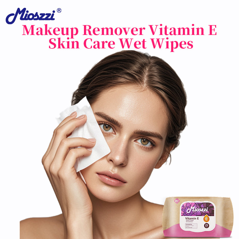 1. Makeup remover wipes containing vitamin E to remove makeup and moisturize the skin.

2. Hypoallergenic formula, no fragrance added no irritating chemicals.

3. Powerfully remove dirt, oil and makeup, leaving your face feeling refreshed, moisturized and clean.

4. Smooth texture cleansing wipes, low friction, will not damage the stratum corneum.

5. Portable packaging, suitable for daily skin care and travel essentials.