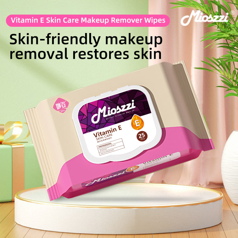 1. Makeup remover wipes containing vitamin E to remove makeup and moisturize the skin.

2. Hypoallergenic formula, no fragrance added no irritating chemicals.

3. Powerfully remove dirt, oil and makeup, leaving your face feeling refreshed, moisturized and clean.

4. Smooth texture cleansing wipes, low friction, will not damage the stratum corneum.

5. Portable packaging, suitable for daily skin care and travel essentials.