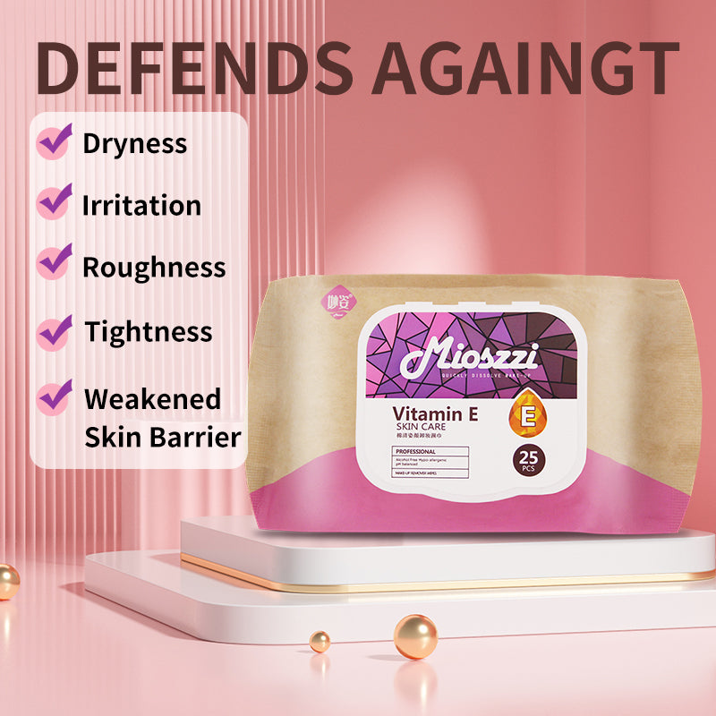 1. Makeup remover wipes containing vitamin E to remove makeup and moisturize the skin.

2. Hypoallergenic formula, no fragrance added no irritating chemicals.

3. Powerfully remove dirt, oil and makeup, leaving your face feeling refreshed, moisturized and clean.

4. Smooth texture cleansing wipes, low friction, will not damage the stratum corneum.

5. Portable packaging, suitable for daily skin care and travel essentials.