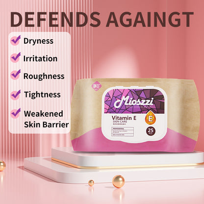 1. Makeup remover wipes containing vitamin E to remove makeup and moisturize the skin.

2. Hypoallergenic formula, no fragrance added no irritating chemicals.

3. Powerfully remove dirt, oil and makeup, leaving your face feeling refreshed, moisturized and clean.

4. Smooth texture cleansing wipes, low friction, will not damage the stratum corneum.

5. Portable packaging, suitable for daily skin care and travel essentials.