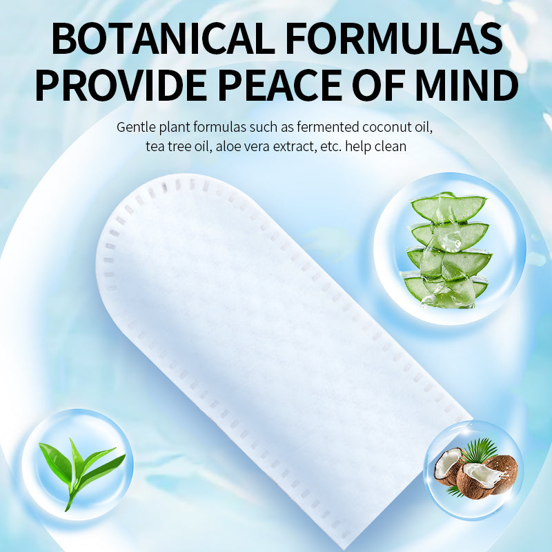 1. Water-based wipes, with excellent water absorption, moisturizing pet skin.

2. Made of plant-based non-woven material, thick, soft, and with excellent tear resistance.

3. Deodorizing wipes, effectively remove stubborn odors from pets.

4. Hypoallergenic formula, ensuring safety for cats and dogs.

5. Clean pet paws and skin, with portable canned grooming finger wipes.