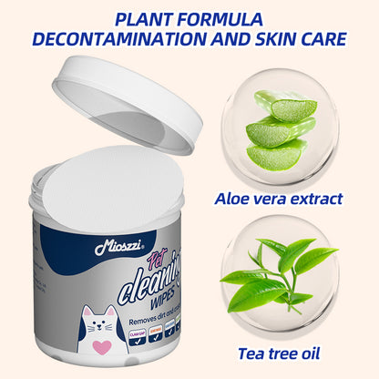 1. Water-based wipes, super absorbent, moisturizing pet skin.
2. Plant-based non-woven fabric, 3D three-dimensional pearl pattern, super thick and ultra-soft, tear resistant.
3. Deodorant wipes to effectively remove unpleasant odors.
4. Hypoallergenic formula, safe for cats and dogs.
5. Clean paws and skin, canned beauty cleaning wipes.