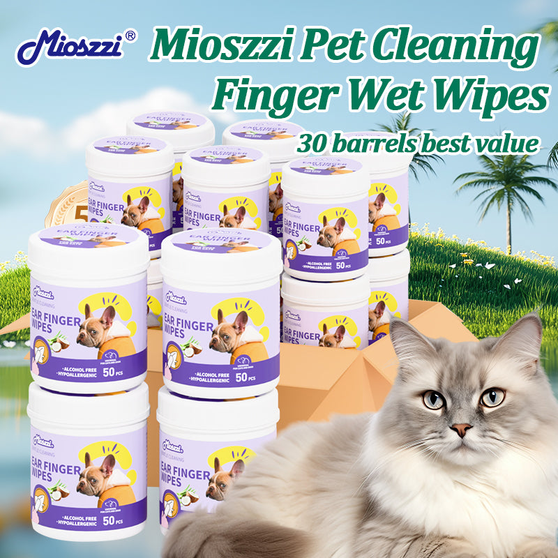 1. Universal wipes, can be used to clean skin and hair.

2. Pure water wipes, gentle formula, hypoallergenic, safe for sensitive skin.

3. Antibacterial deodorant wipes, effectively reduce dog dander, remove dirt and bacteria.

4. Bucket packaging wipes are not easy to leak, so pets stay fresh during travel.

5. Widened and enlarged finger wipes are more convenient to clean.