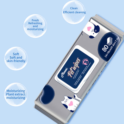 1. Soothing cleansing formula, clean anus and anal gland hygiene, so that pets are refreshed and comfortable.
2. Antibacterial and deodorant pet wipes can effectively kill bacteria.
3. Clean deodorant wipes to gently remove dirt, debris, and odors.
4. Universal pet wipes for cats, dogs, rabbits and hamsters.
5. Finger wipes can be cleaned 360 degrees without missing anything.