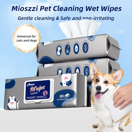 1. Universal wipes that can be used to clean pet skin and hair.
2. EDI Pure Water Wipes, mild formula, hypoallergenic, safe for sensitive skin.
3. Antibacterial and deodorant wipes to effectively reduce dog dander and remove dirt and bacteria.
4. Double-sealed wipes are not easy to leak, so that pets can stay fresh and comfortable during travel.
5. Enlarged and thickened pearl wipes cover a large area and are more convenient to clean.

