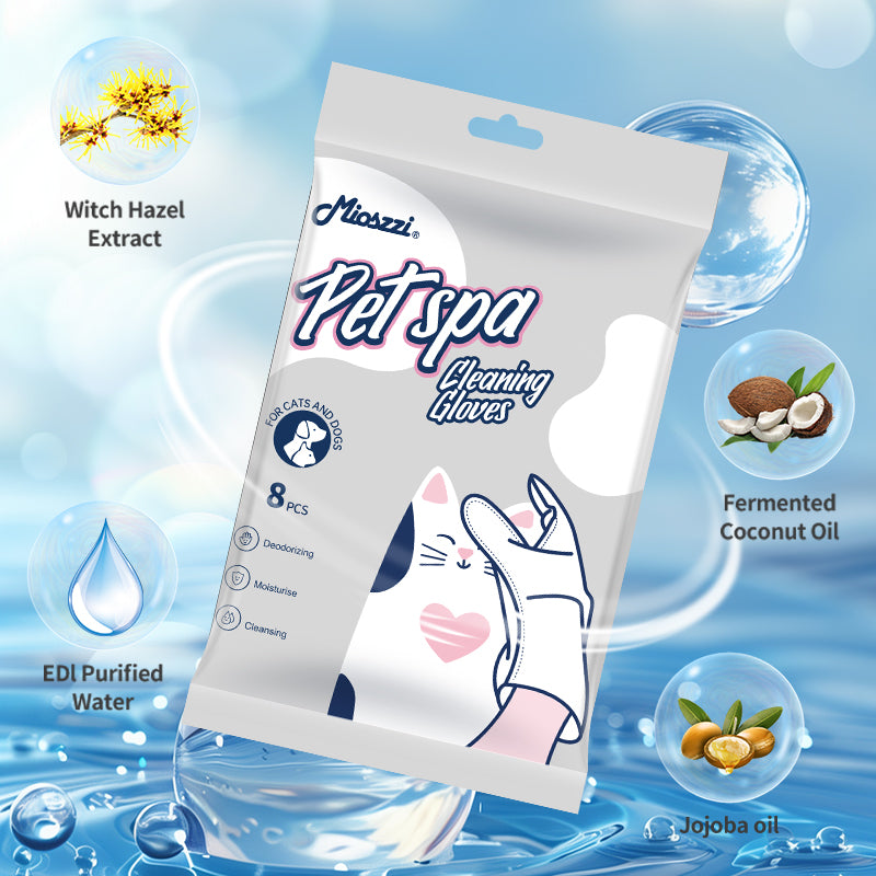 1. Safe formula, alcohol free, safe for pets, pet-friendly wipes.

2. Added jojoba oil essence, nourishes and smoothes hair.

3. Effectively removes dirt and stops itching.

4. Multi-purpose wipes for cleaning pet buttocks and eyes.

5. Pet grooming SPA wipes, one wipe equals one bath.