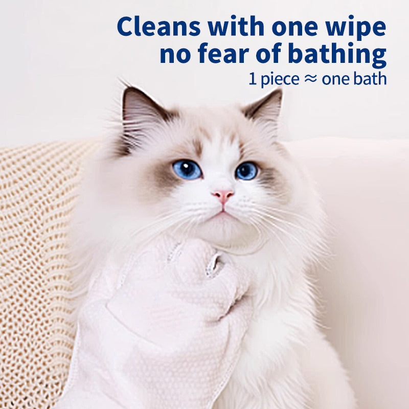1. Safe formula, alcohol free, safe for pets, pet-friendly wipes.

2. Added jojoba oil essence, nourishes and smoothes hair.

3. Effectively removes dirt and stops itching.

4. Multi-purpose wipes for cleaning pet buttocks and eyes.

5. Pet grooming SPA wipes, one wipe equals one bath.