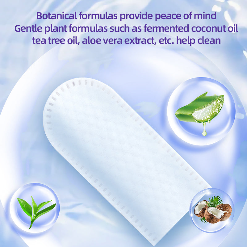 1. Safe alcohol-free formula, specially designed for pets, ensuring pet-friendly wipes.

2. Infused with tea tree oil essence, it effectively nourishes pet hair and brings a smooth and smooth effect.

3. It has strong cleaning power, can easily remove dirt on pets, and has an anti-itching effect.

4. Multifunctional finger wipes, suitable for cleaning and care of sensitive areas such as pets' buttocks and eyes.

5. It adopts a barrel packaging design with good sealing, so there is no need to worry .